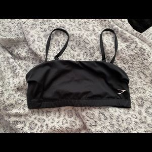 Gymshark black bandeau bra